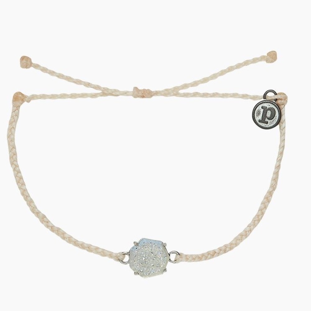 Pura Vida Silver Rainbow Geode Bracelet